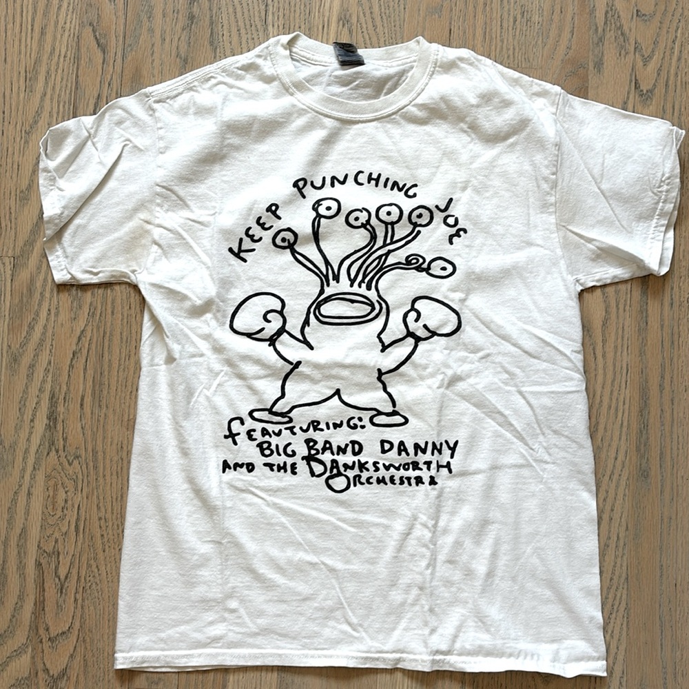 Keep punching Joe Daniel Johnston white tee, size M